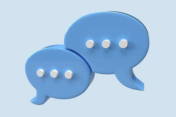 Start a Unite Support Group, two speech bubble illustrations